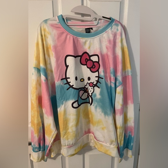 New Hello Kitty for Tie Dye Sweatshirt 4XL - Picture 2 of 9